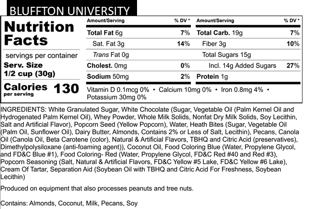 Bluffton University Popcorn