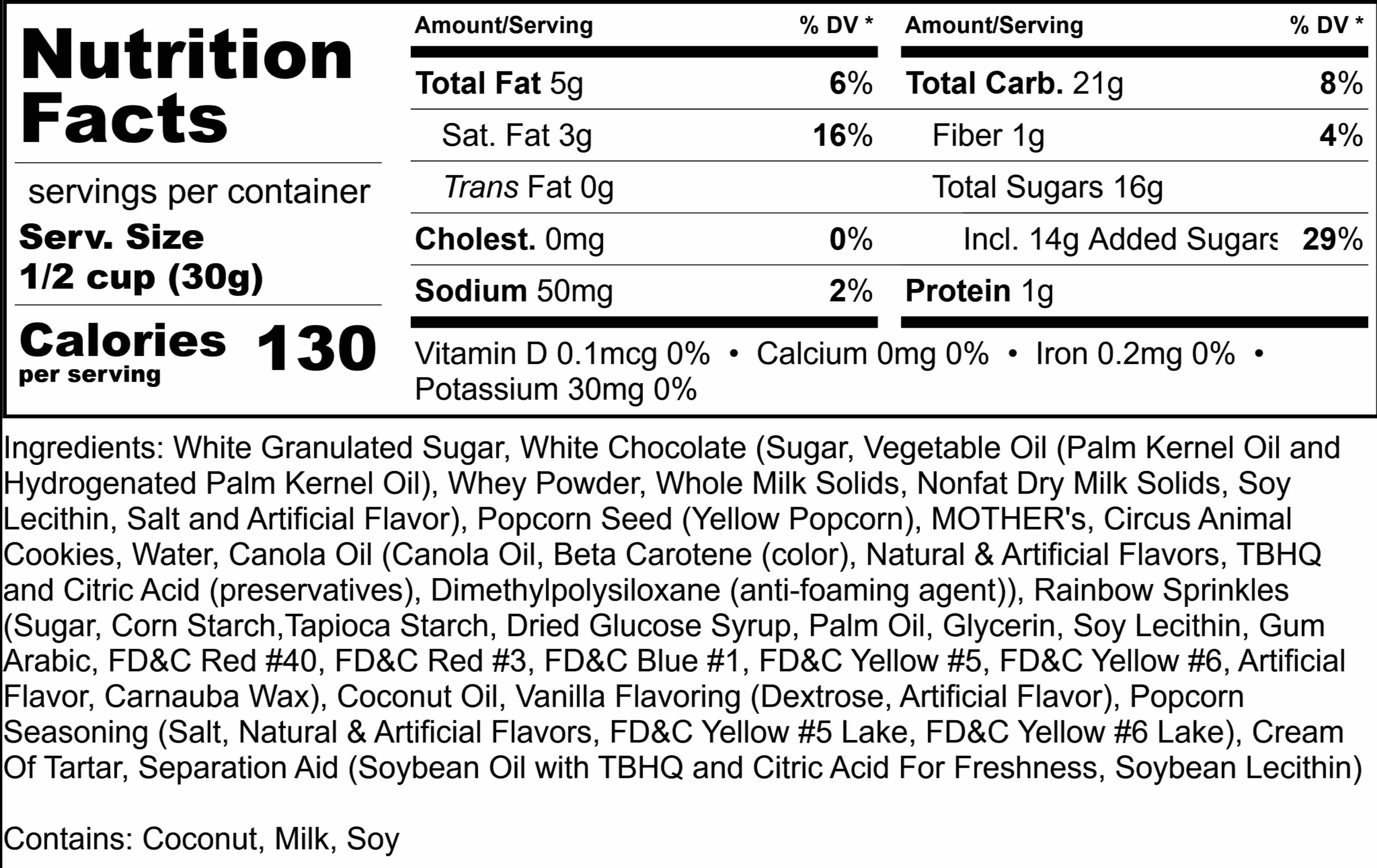 Circus Cookie Popcorn