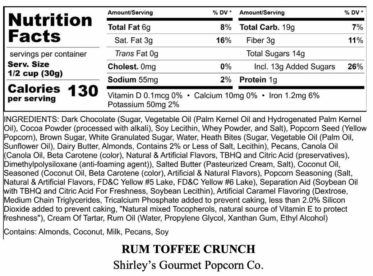 Rum Toffee Crunch